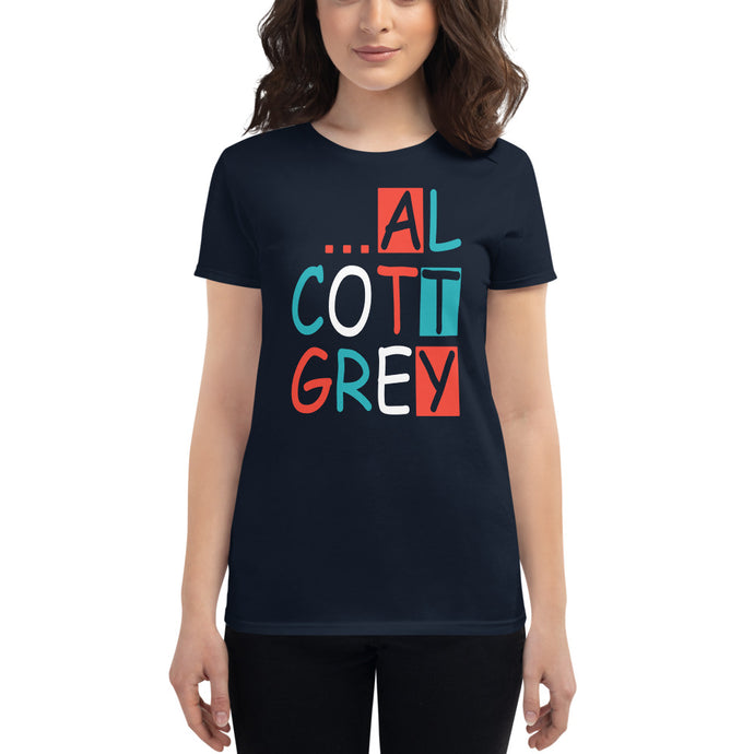 Women's Navy Alcott Grey T-Shirt